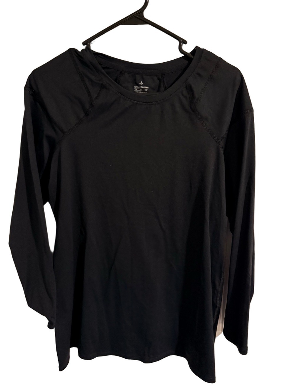 Tommie Copper 3X Black Performance Long Sleeve Active Top
